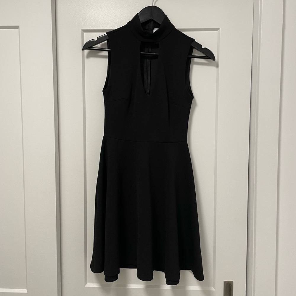 Black Mock Neck Dress